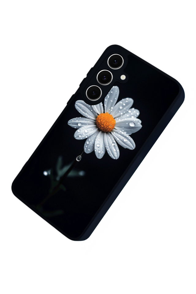 Samsung Galaxy S24 FE Uyumlu Papatya Tasarımlı Glossy Premium Kılıf