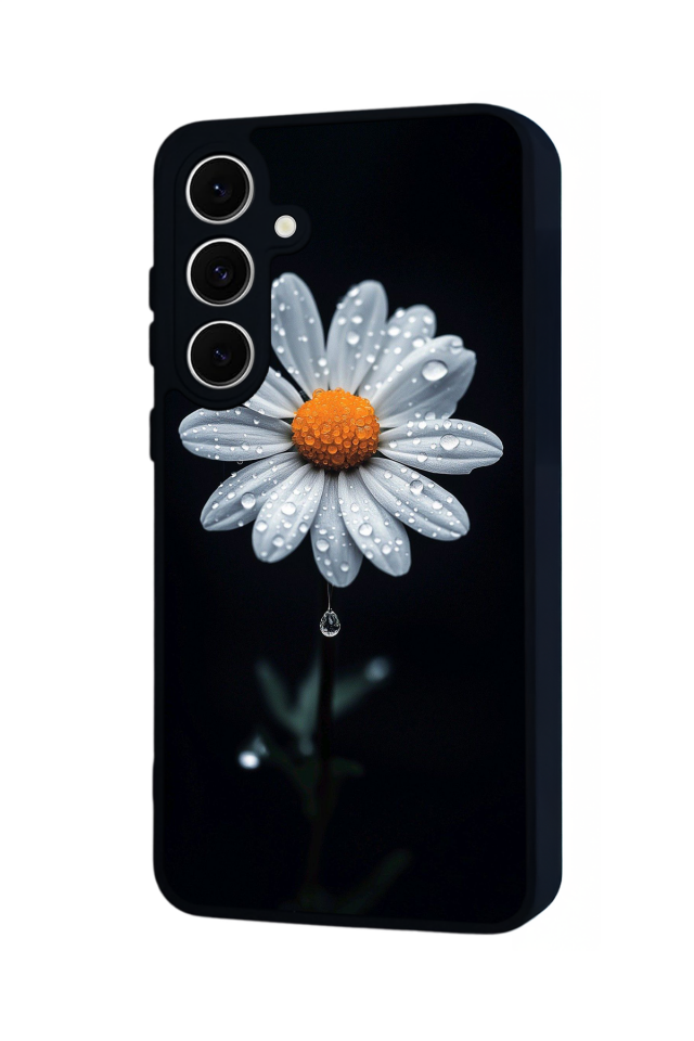 Samsung Galaxy S24 FE Uyumlu Papatya Tasarımlı Glossy Premium Kılıf