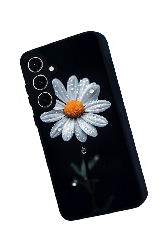 Samsung Galaxy S24 FE Uyumlu Papatya Tasarımlı Glossy Premium Kılıf