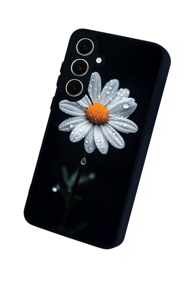 Samsung Galaxy S24 FE Uyumlu Papatya Tasarımlı Glossy Premium Kılıf