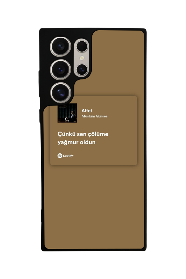 Samsung Galaxy S22 Ultra Uyumlu Sarki Sozleri Tasarımlı Glossy Premium Kılıf