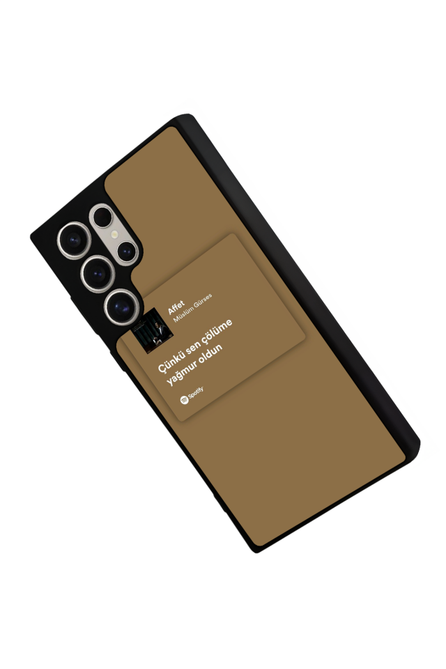 Samsung Galaxy S22 Ultra Uyumlu Sarki Sozleri Tasarımlı Glossy Premium Kılıf