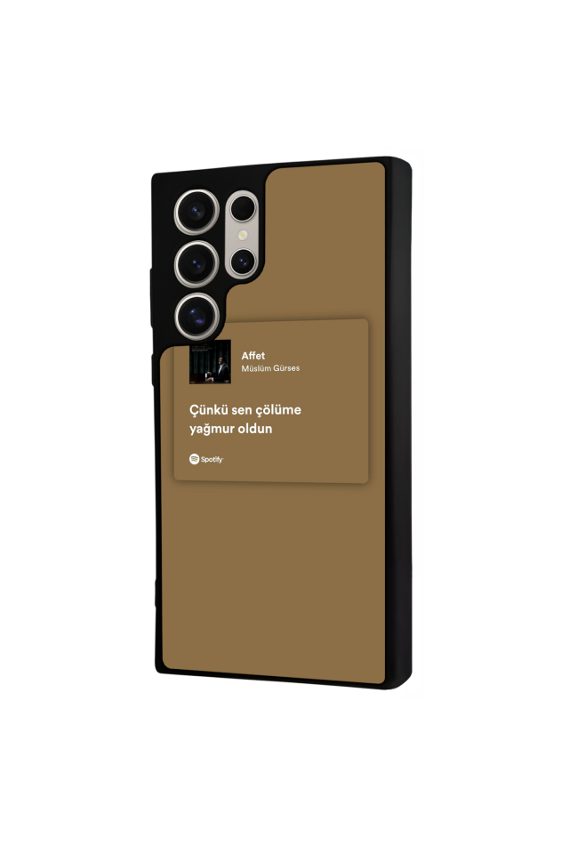 Samsung Galaxy S22 Ultra Uyumlu Sarki Sozleri Tasarımlı Glossy Premium Kılıf