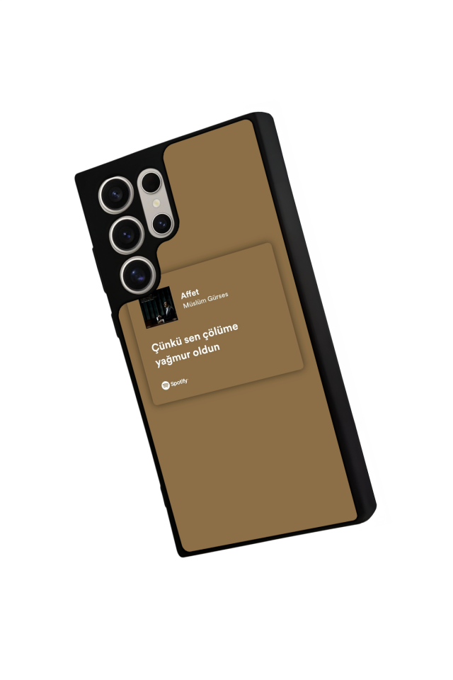 Samsung Galaxy S22 Ultra Uyumlu Sarki Sozleri Tasarımlı Glossy Premium Kılıf