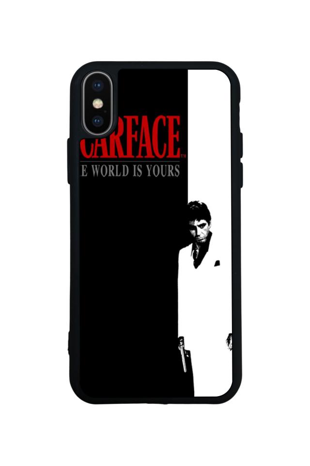iPhone X/ XS Uyumlu Scarface Tasarımlı Glossy Premium Kılıf