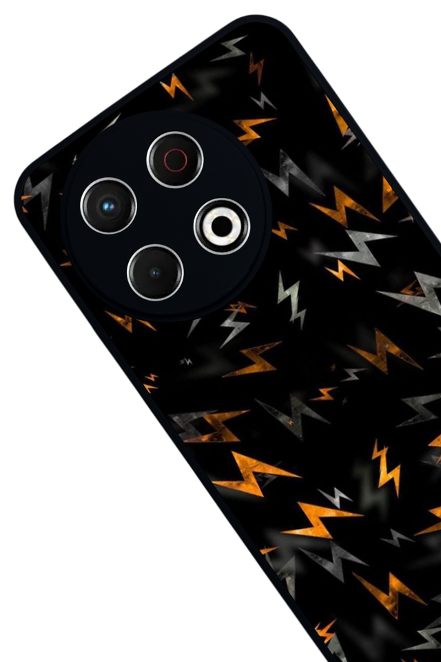 Tecno Spark 30 Pro Uyumlu Simsek Tasarımlı Glossy Premium Kılıf