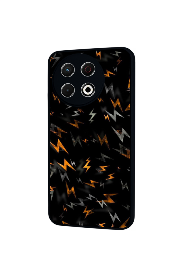 Tecno Spark 30 Pro Uyumlu Simsek Tasarımlı Glossy Premium Kılıf