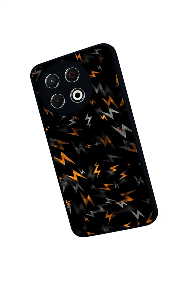 Tecno Spark 30 Pro Uyumlu Simsek Tasarımlı Glossy Premium Kılıf