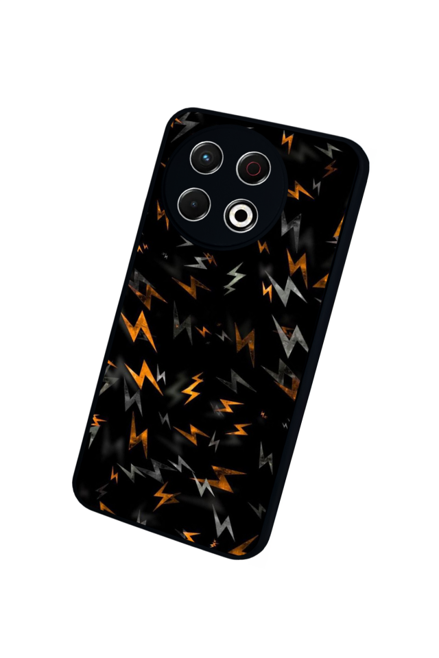 Tecno Spark 30 Pro Uyumlu Simsek Tasarımlı Glossy Premium Kılıf