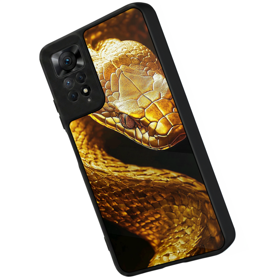 Xiaomi Redmi Note 11 Pro Uyumlu Yılan Tasarımlı Glossy Premium Kılıf