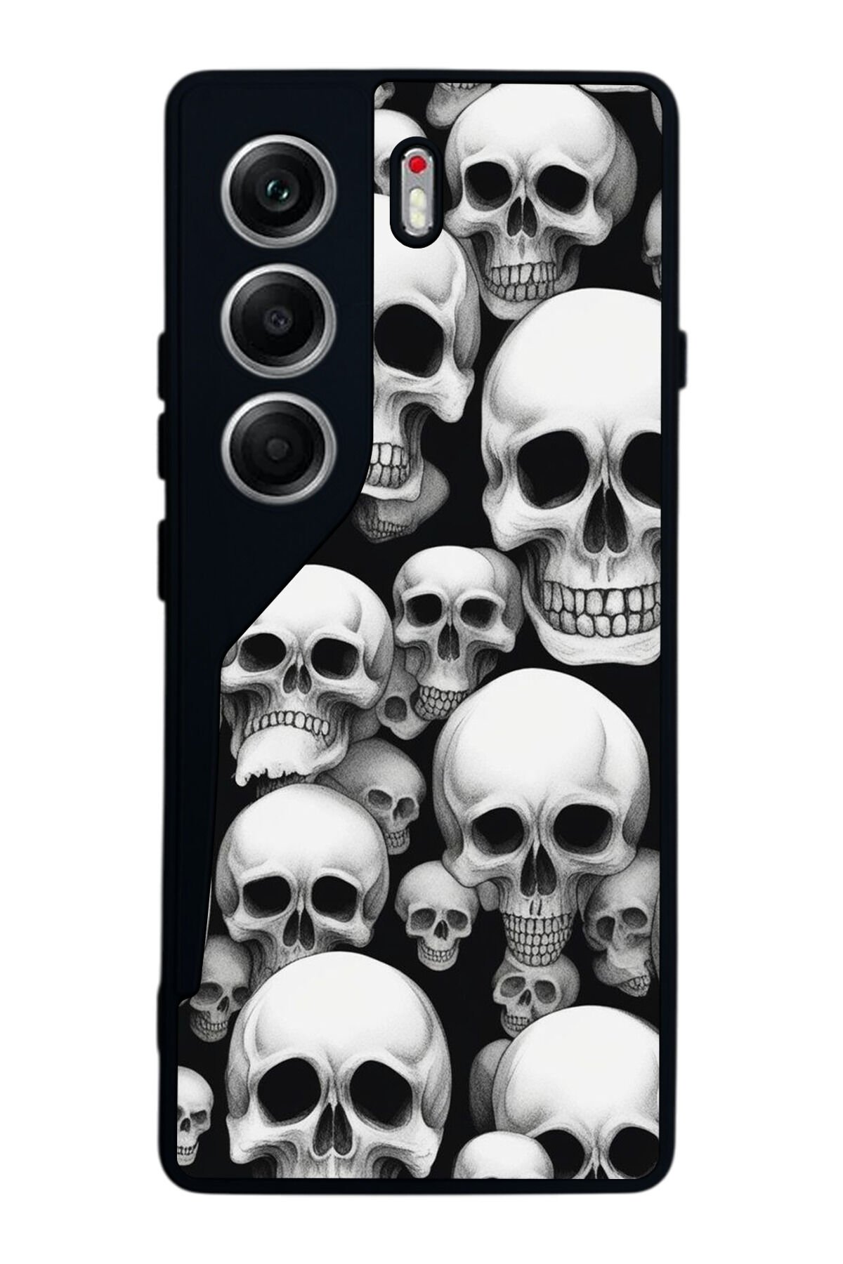 Tecno Camon 40 Uyumlu KuruKafa Tasarımlı Glossy Premium Kılıf