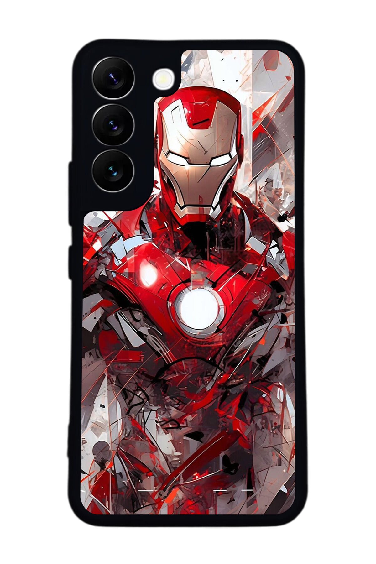 Samsung Galaxy S22 Uyumlu Iron Man ( Demir Adam ) Tasarımlı Glossy Premium Kılıf