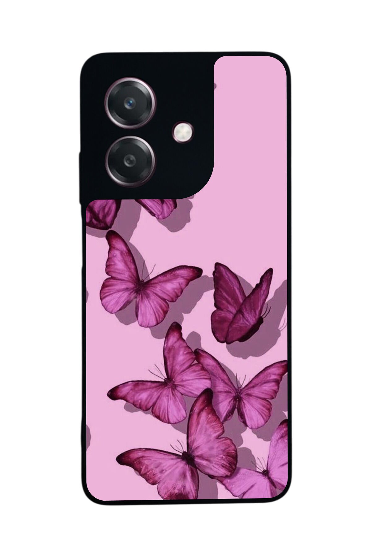 Oppo A3 5G Uyumlu Kelebek Tasarımlı Glossy Premium Kılıf