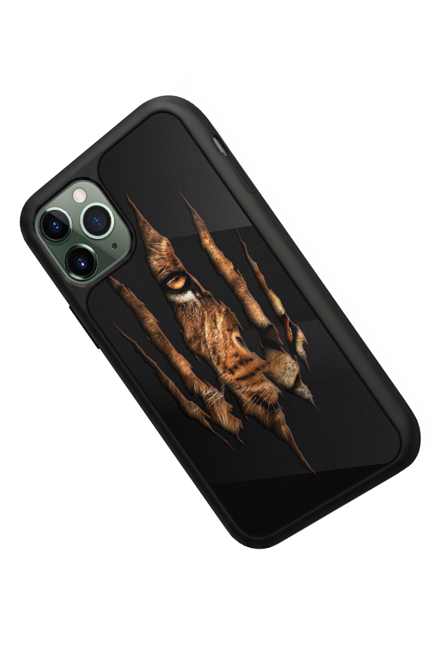 iPhone 11 Pro Max Uyumlu Aslan Tasarımlı Glossy Premium Kılıf