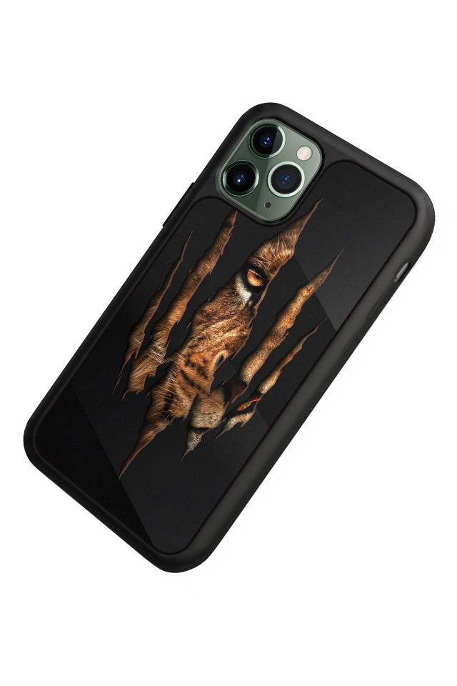 iPhone 11 Pro Max Uyumlu Aslan Tasarımlı Glossy Premium Kılıf