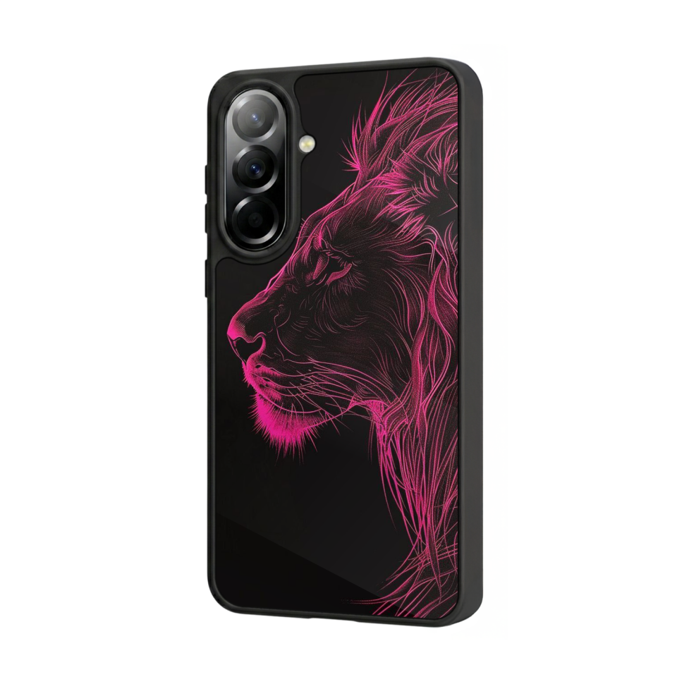 Samsung Galaxy A37 Uyumlu Aslan Tasarımlı Glossy Premium Kılıf