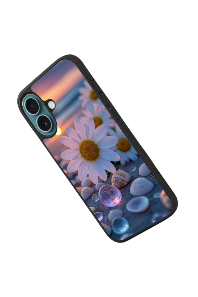 iPhone 16 Uyumlu Cicek Tasarımlı Glossy Premium Kılıf