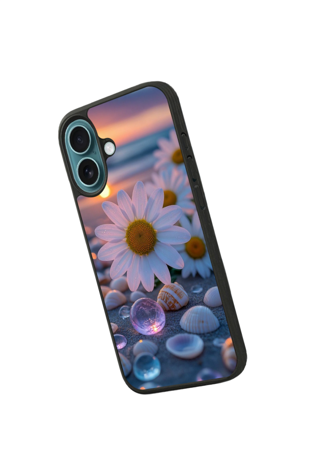 iPhone 16 Uyumlu Cicek Tasarımlı Glossy Premium Kılıf