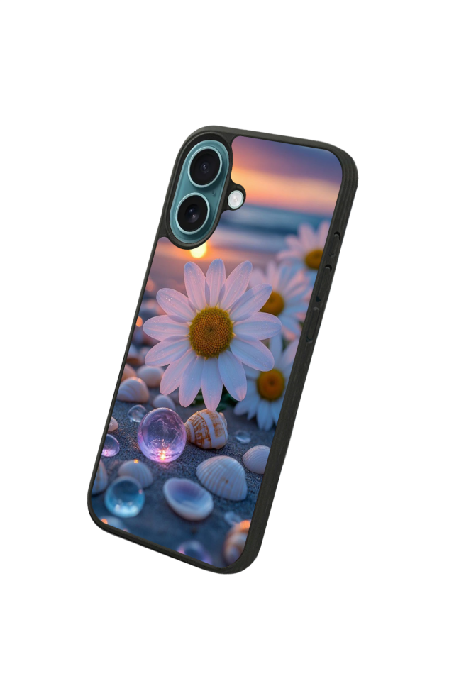 iPhone 16 Uyumlu Cicek Tasarımlı Glossy Premium Kılıf