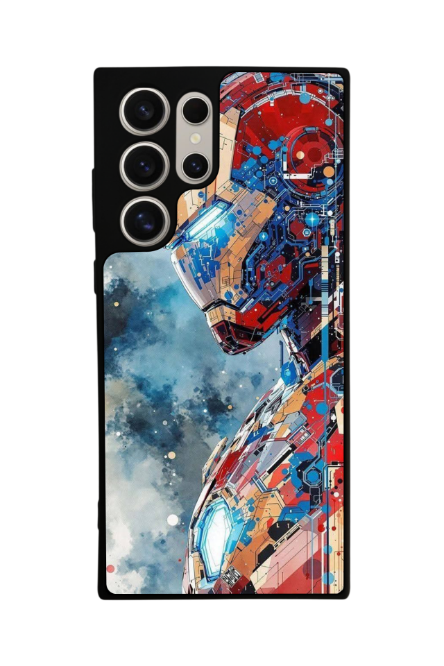 Samsung Galaxy S23 Ultra Uyumlu Iron Man ( Demir Adam ) Tasarımlı Glossy Premium Kılıf