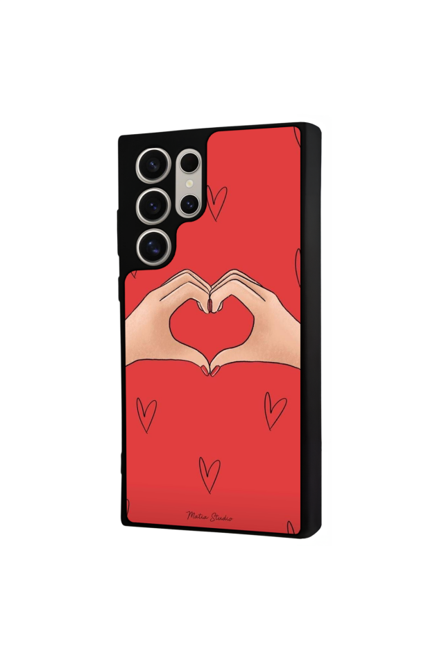 Samsung Galaxy S24 Ultra Uyumlu Kalp Love Tasarımlı Glossy Premium Kılıf