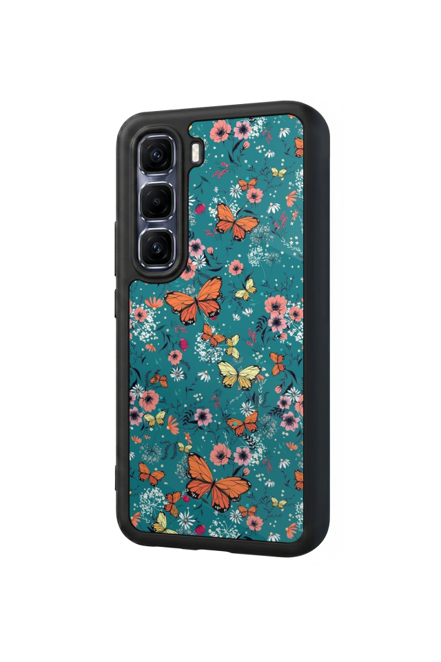 Infinix Hot 60 Pro Plus Uyumlu Kelebek Tasarımlı Glossy Premium Kılıf