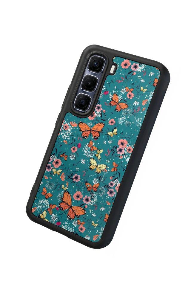 Infinix Hot 60 Pro Plus Uyumlu Kelebek Tasarımlı Glossy Premium Kılıf