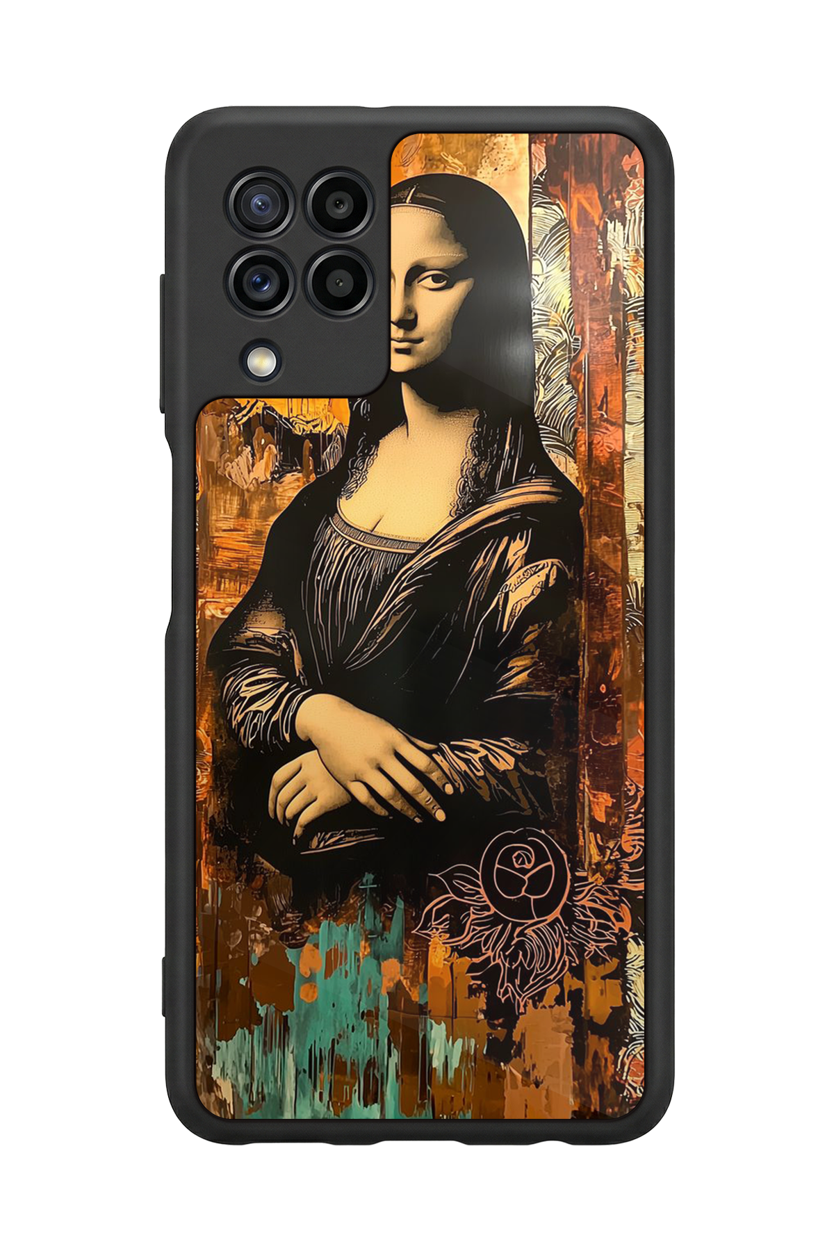Samsung Galaxy M22 Uyumlu Monalisa Tasarımlı Glossy Premium Kılıf