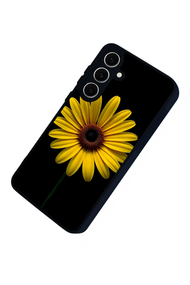Samsung Galaxy S24 FE Uyumlu Papatya Tasarımlı Glossy Premium Kılıf