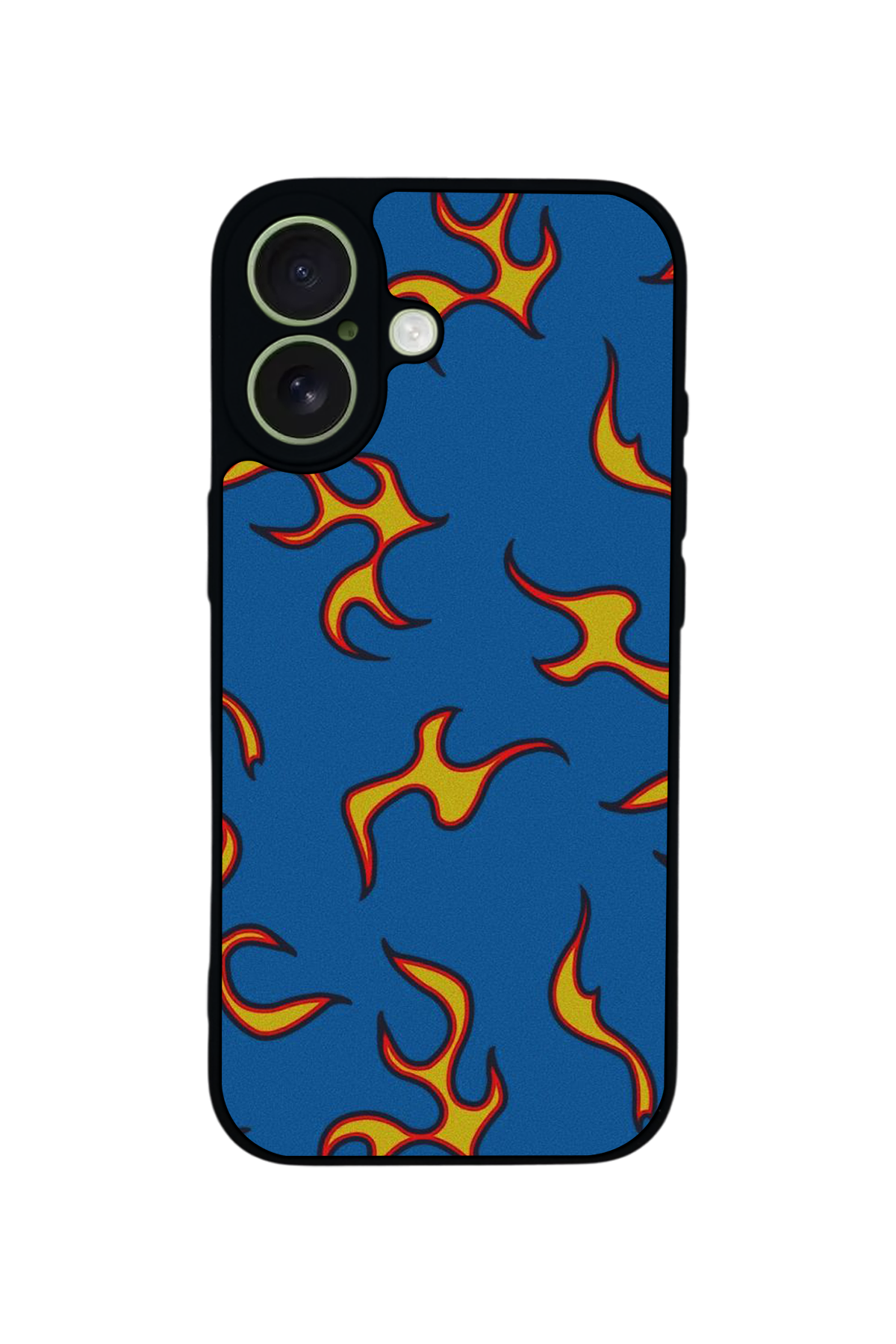 iPhone 17 Uyumlu Retro Flame Patterns Tasarımlı Glossy Premium Kılıf