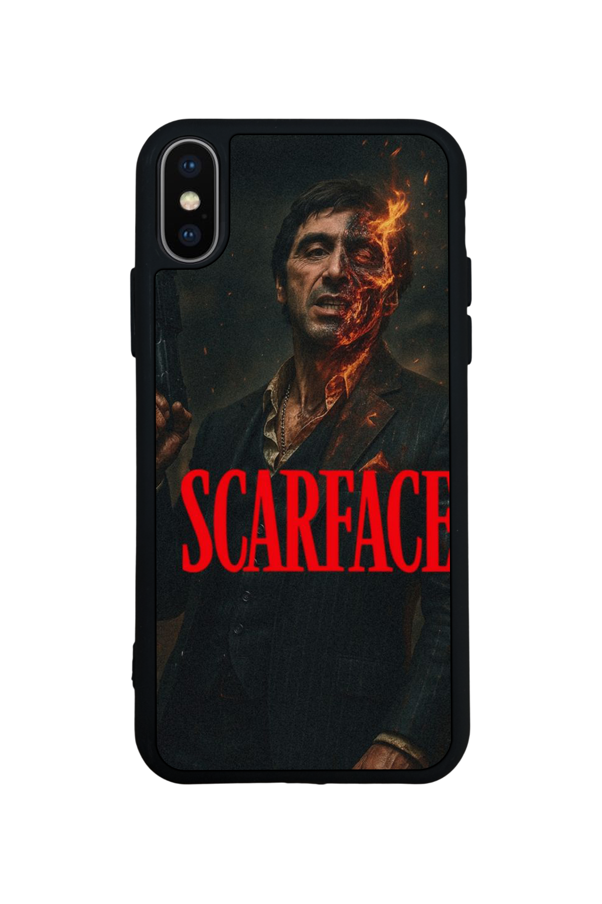 iPhone X/ XS Uyumlu Scarface Tasarımlı Glossy Premium Kılıf