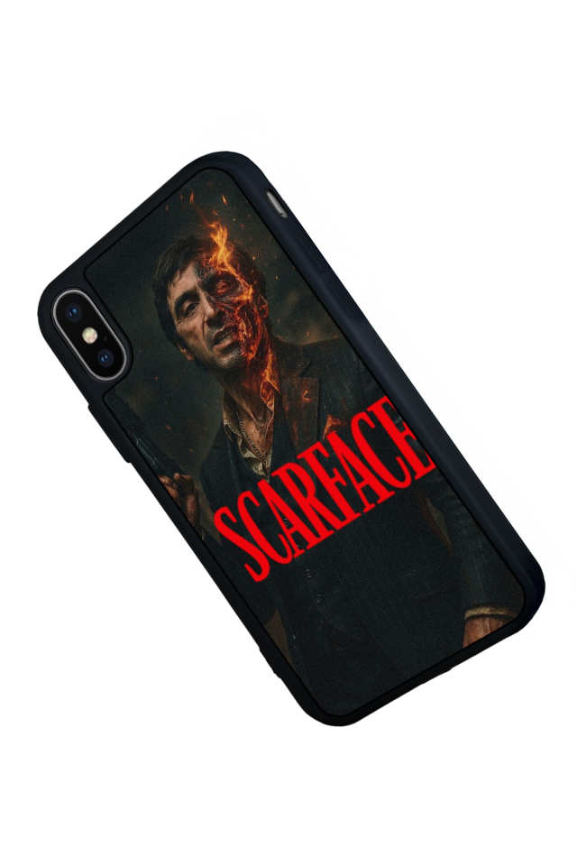 iPhone X/ XS Uyumlu Scarface Tasarımlı Glossy Premium Kılıf