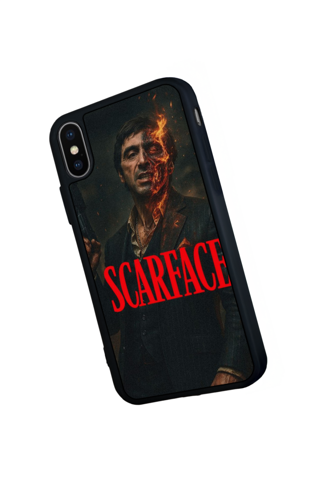 iPhone X/ XS Uyumlu Scarface Tasarımlı Glossy Premium Kılıf