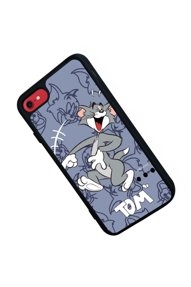 iPhone SE Uyumlu Tom And Jerry Tasarımlı Glossy Premium Kılıf