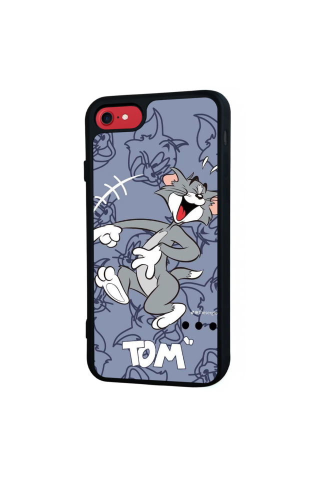 iPhone SE Uyumlu Tom And Jerry Tasarımlı Glossy Premium Kılıf