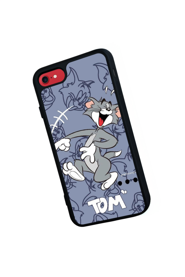 iPhone SE Uyumlu Tom And Jerry Tasarımlı Glossy Premium Kılıf