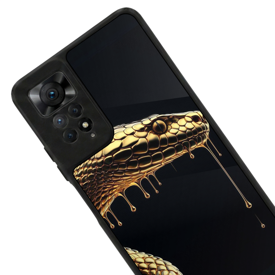 Xiaomi Redmi Note 11 Pro Uyumlu Yılan Tasarımlı Glossy Premium Kılıf