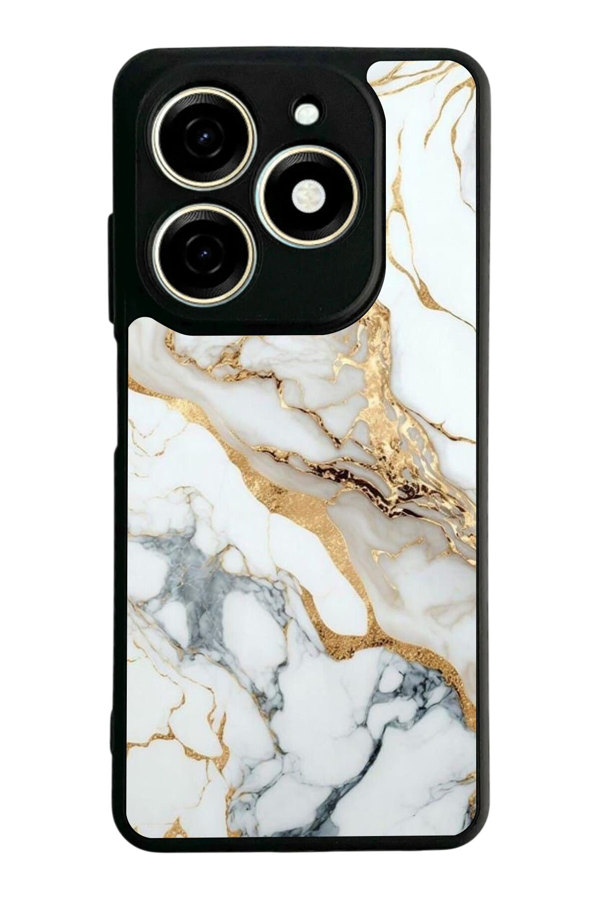 Tecno Spark 20/20C Uyumlu Mermer Marble Tasarımlı Glossy Premium Kılıf