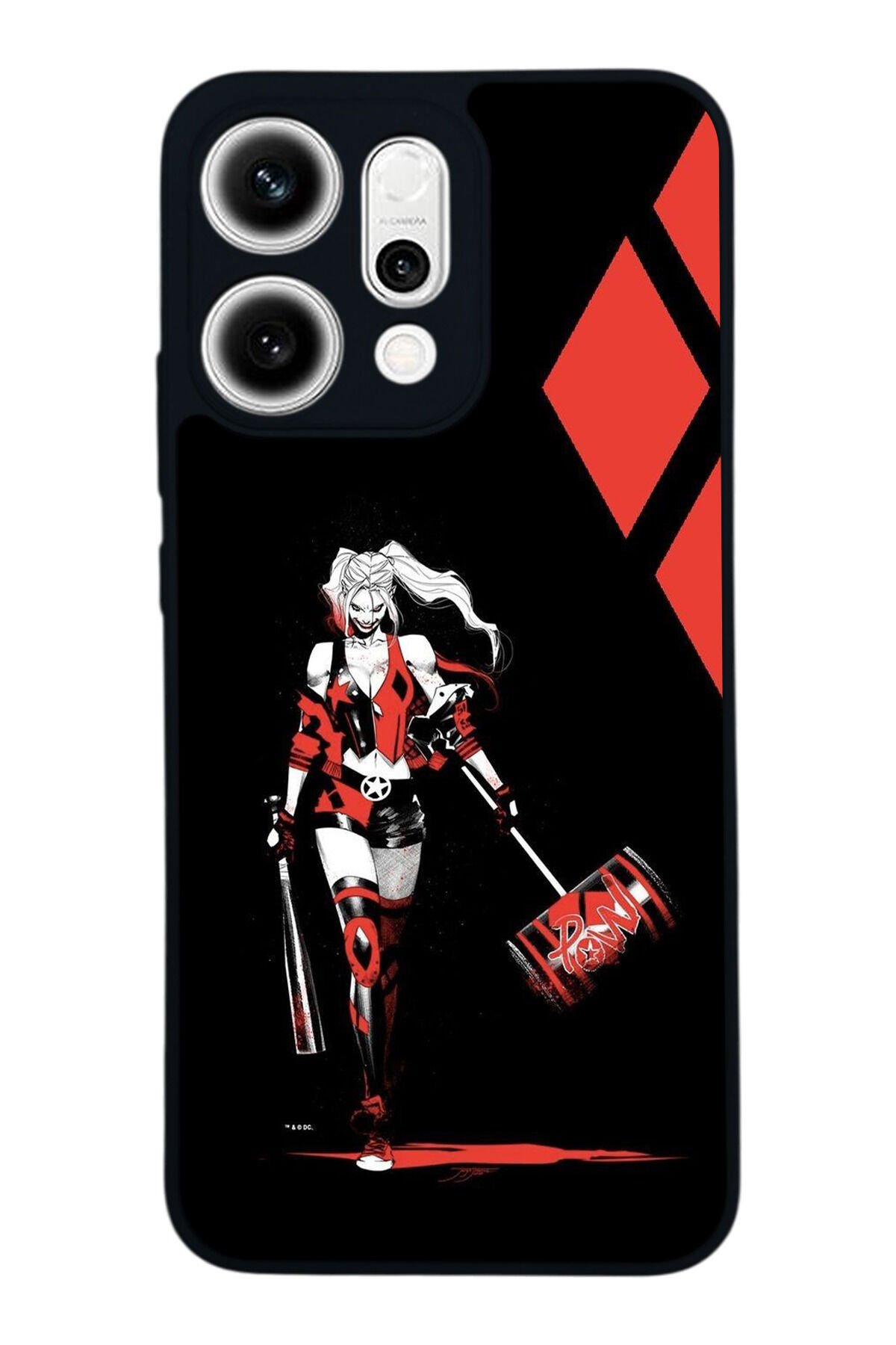 Oppo Reno 14 Uyumlu HarleyQueen Tasarımlı Glossy Premium Kılıf