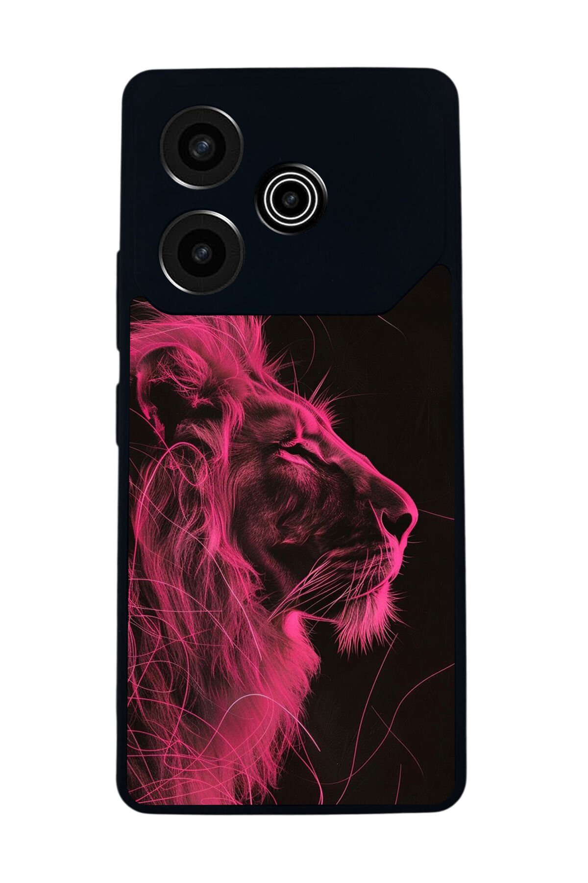 Tecno Pova 6 Uyumlu Aslan Tasarımlı Glossy Premium Kılıf