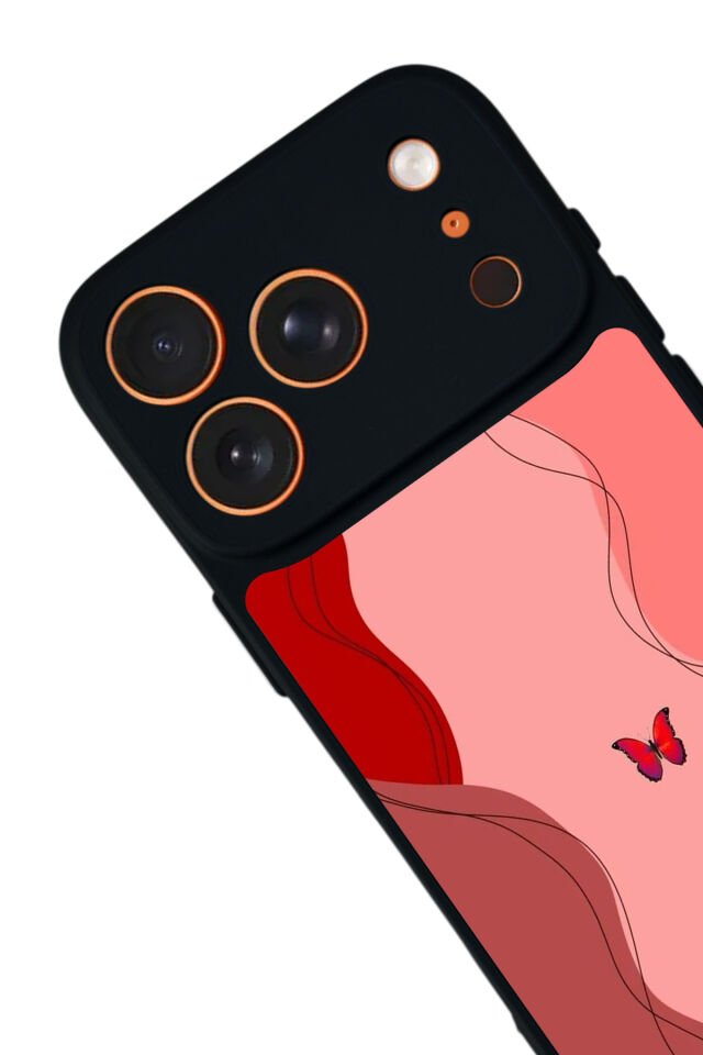 iPhone 17 Pro Uyumlu Kelebek Tasarımlı Glossy Premium Kılıf