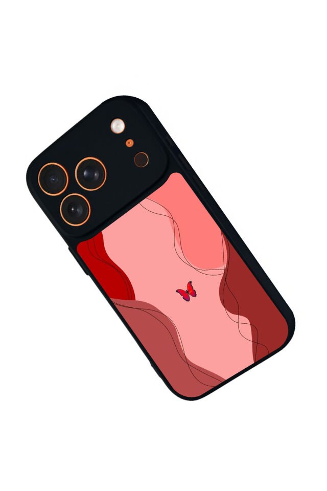 iPhone 17 Pro Uyumlu Kelebek Tasarımlı Glossy Premium Kılıf