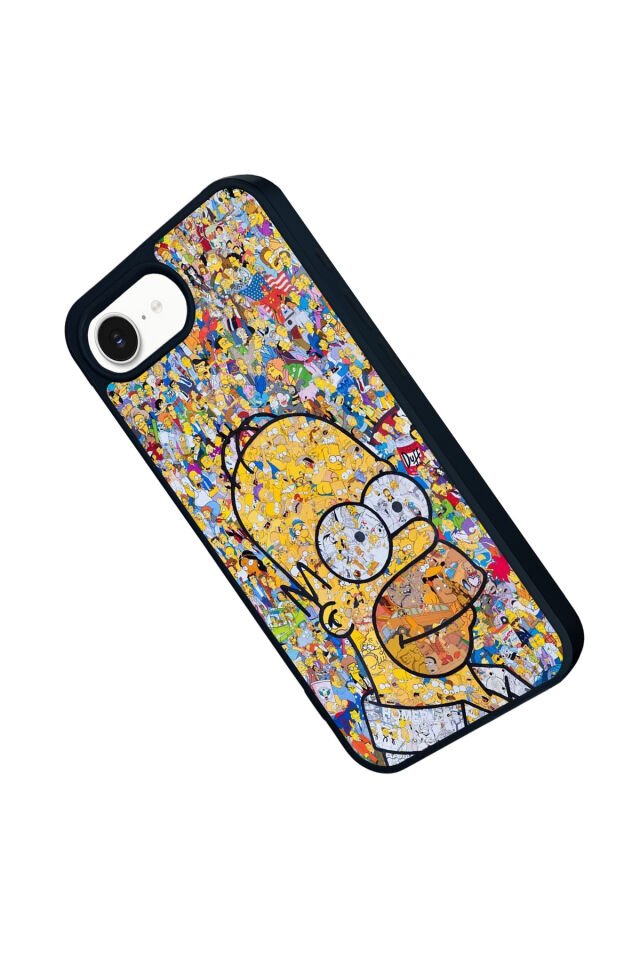 iPhone 16E Uyumlu The Simpsons Tasarımlı Glossy Premium Kılıf