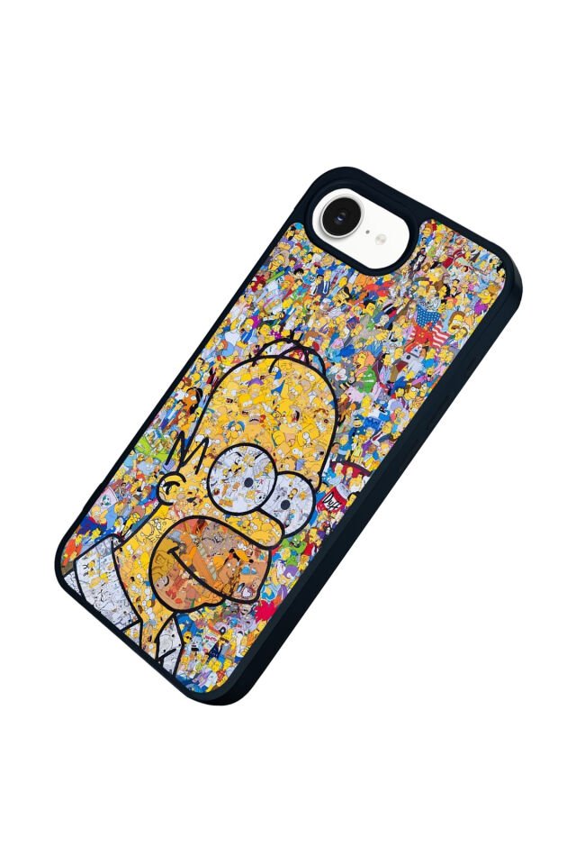iPhone 16E Uyumlu The Simpsons Tasarımlı Glossy Premium Kılıf