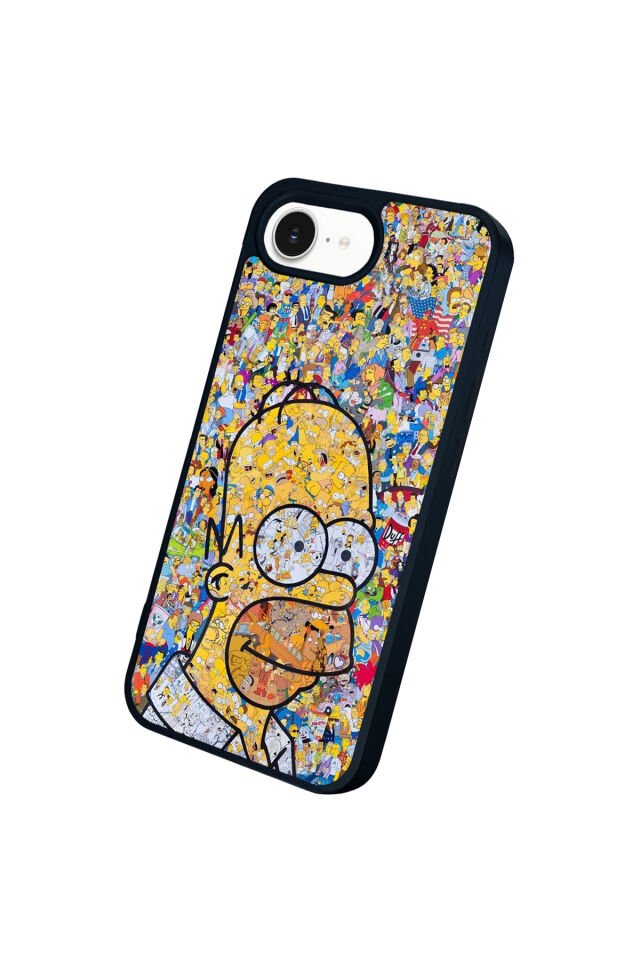 iPhone 16E Uyumlu The Simpsons Tasarımlı Glossy Premium Kılıf