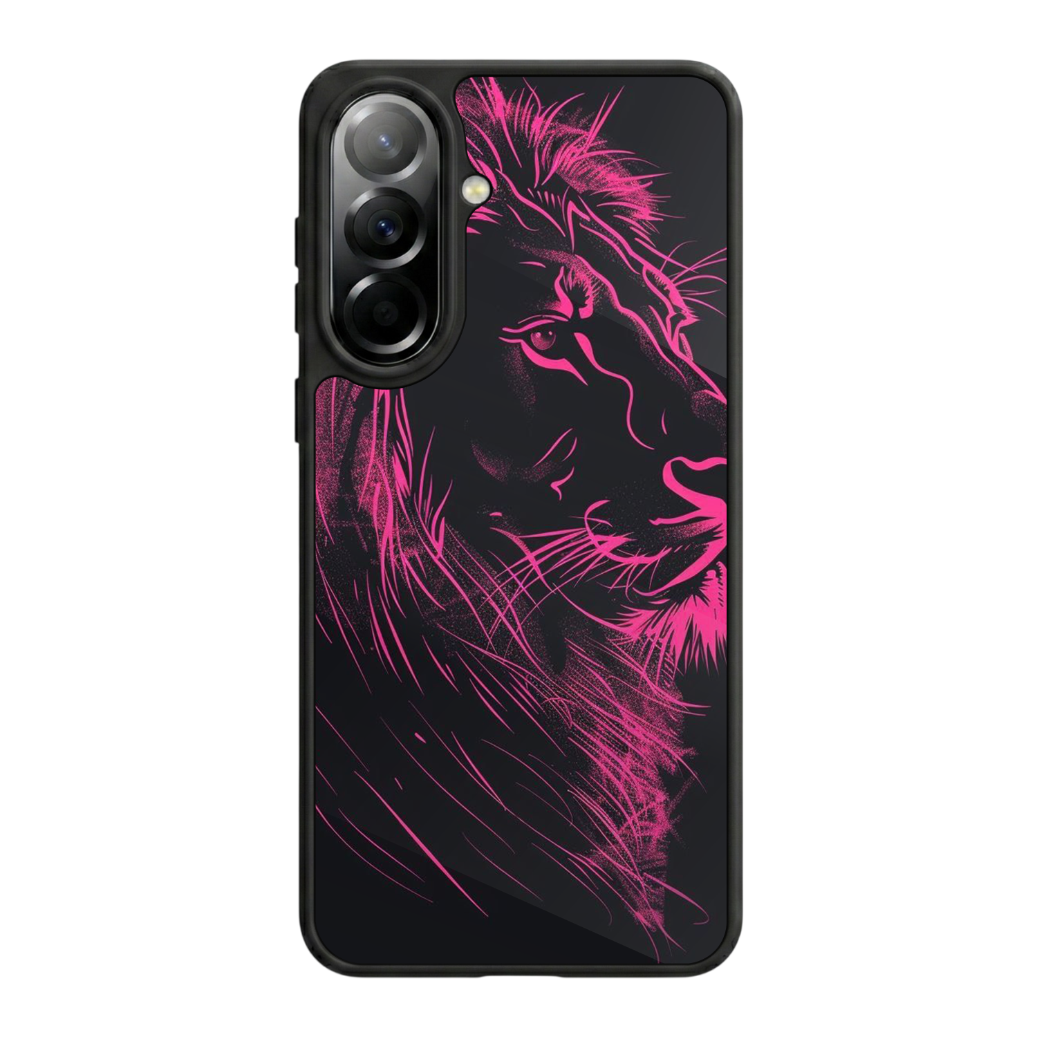 Samsung Galaxy A37 Uyumlu Aslan Tasarımlı Glossy Premium Kılıf