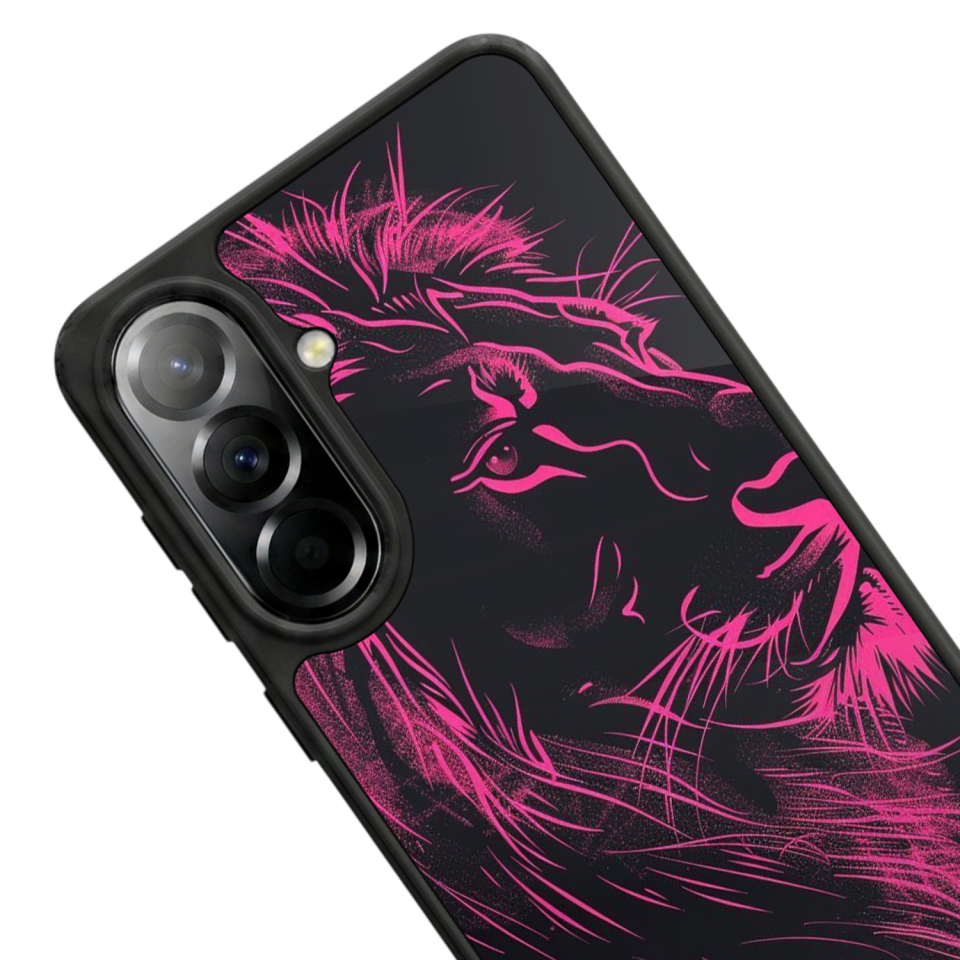 Samsung Galaxy A37 Uyumlu Aslan Tasarımlı Glossy Premium Kılıf