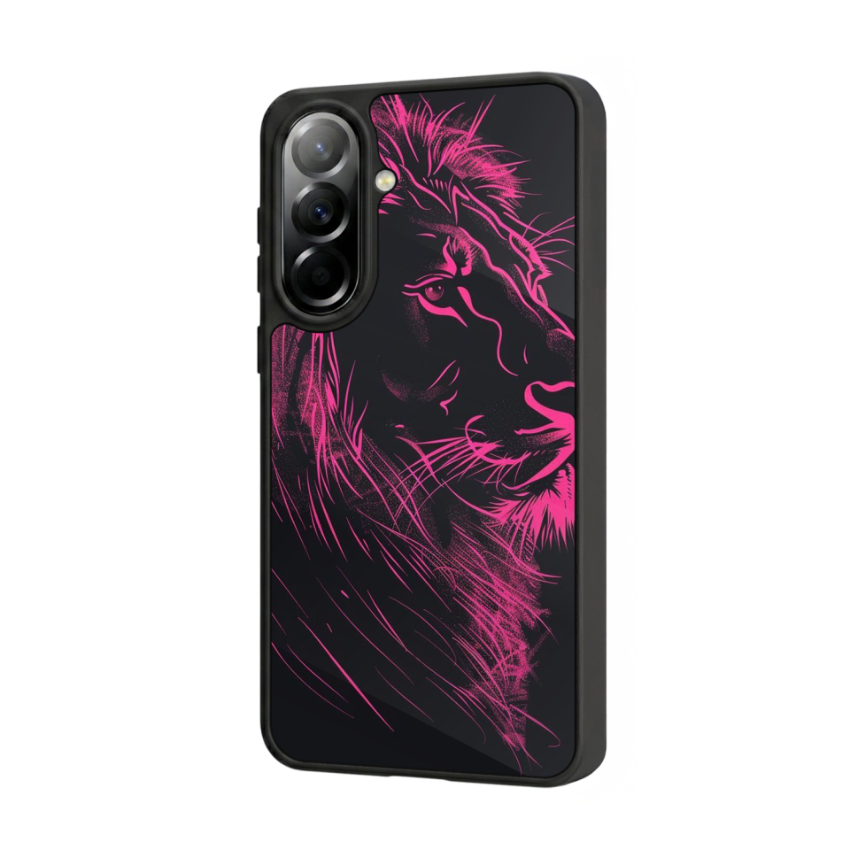 Samsung Galaxy A37 Uyumlu Aslan Tasarımlı Glossy Premium Kılıf