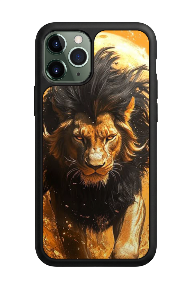 iPhone 11 Pro Max Uyumlu Aslan Tasarımlı Glossy Premium Kılıf