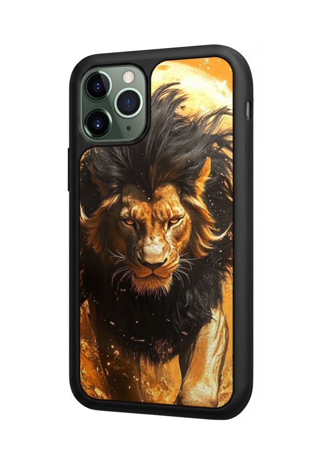 iPhone 11 Pro Max Uyumlu Aslan Tasarımlı Glossy Premium Kılıf